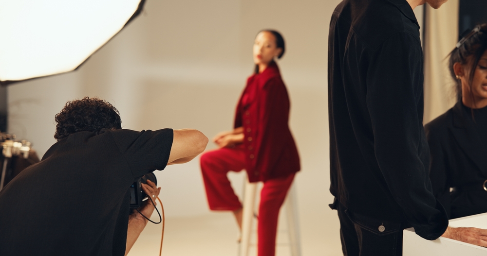 Man,,Photographer,And,Camera,For,Photoshoot,In,Studio,Of,Photography,