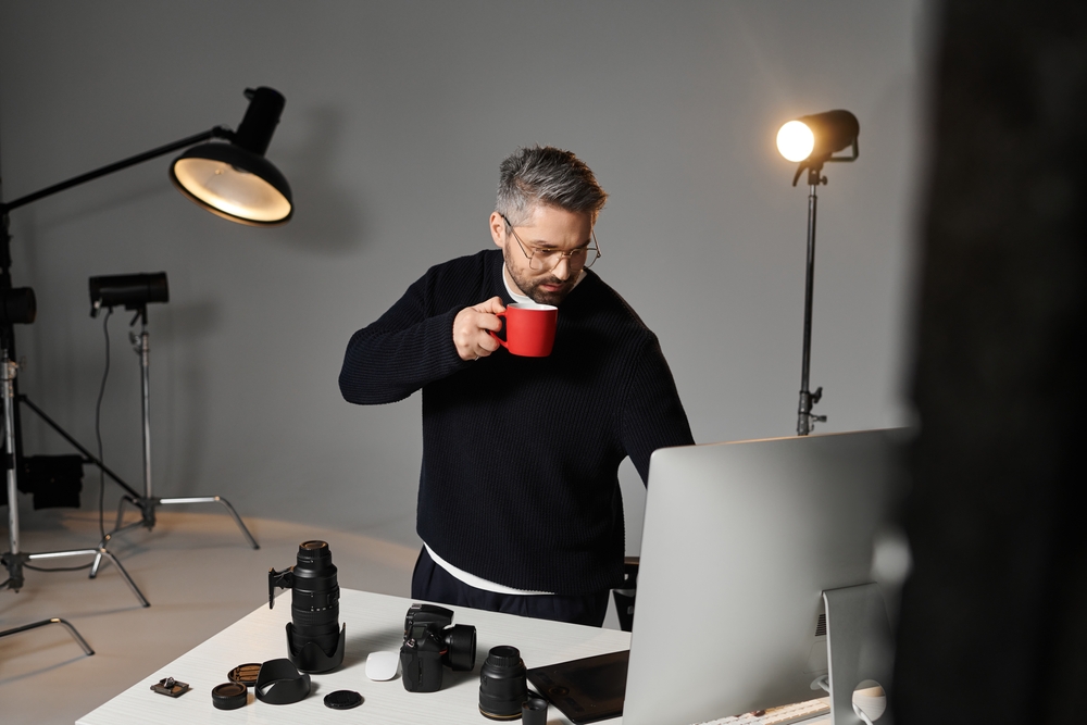 A,Dedicated,Person,Enjoys,A,Warm,Drink,At,A,Sleek